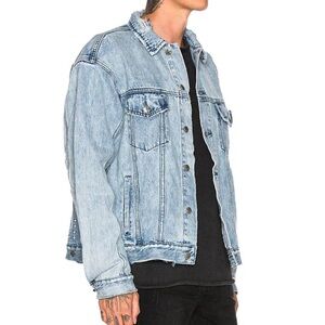 Ksubi Light Blue Denim distressed jacket.